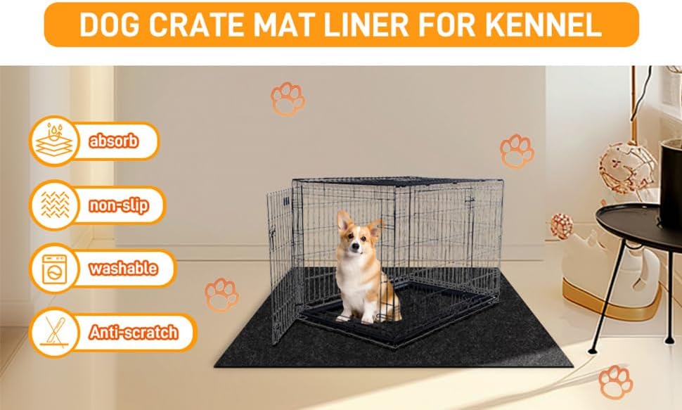Solala PVC Pet Crate Floor Protection Mat Washable Floor Covering Reusable Waterproof Non Slip Rug Whelping Pad for Pet