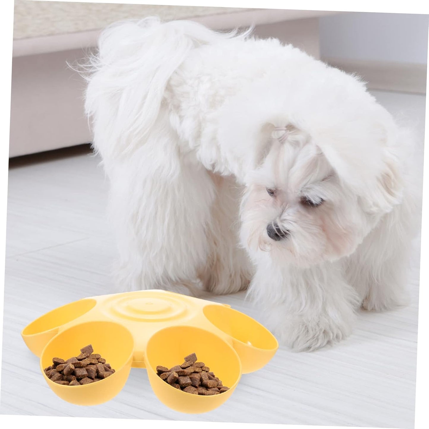 Pet Feeding Bowl Feeders Cat Bowls for Food and Water Indoor Water Fountains Food Dispenser Eating Station for Cats Puppy Bowls Dog Travel Round Plastic Supplies