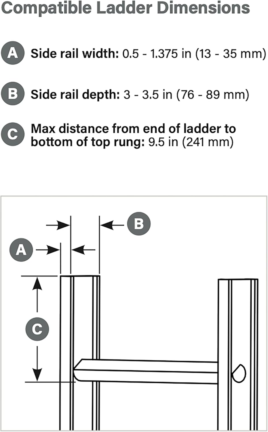 Guardian 10800 Safe-T Ladder Extension System| OSHA Compliant| Aluminum