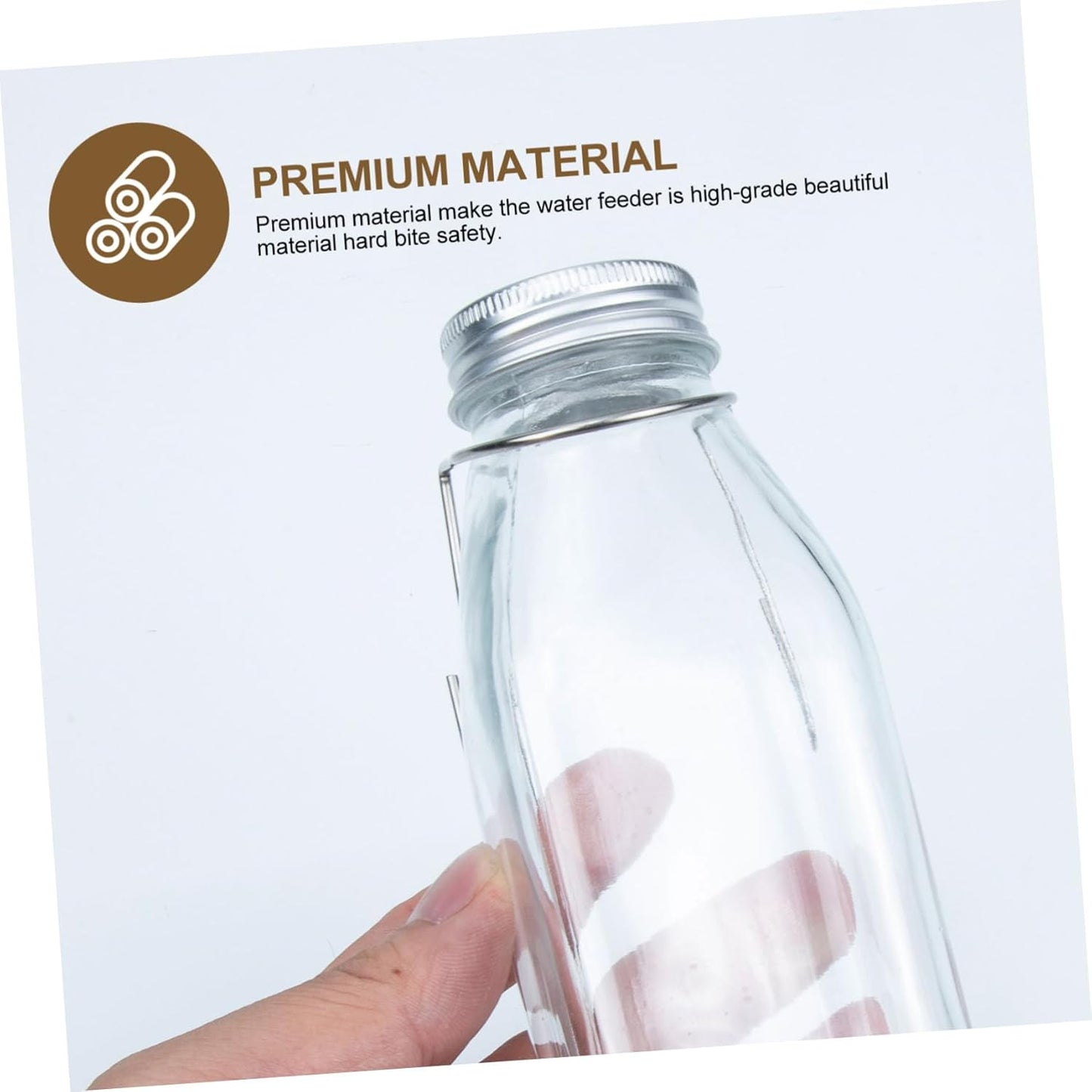 Milisten Small Pet Bunny Water Bottle Vertical Rabbit Waterer Leakproof Cage Dispenser for Hamsters Guinea Pigs Hedgehogs Ferrets Mice with Transparent Design Easy to Install and Use