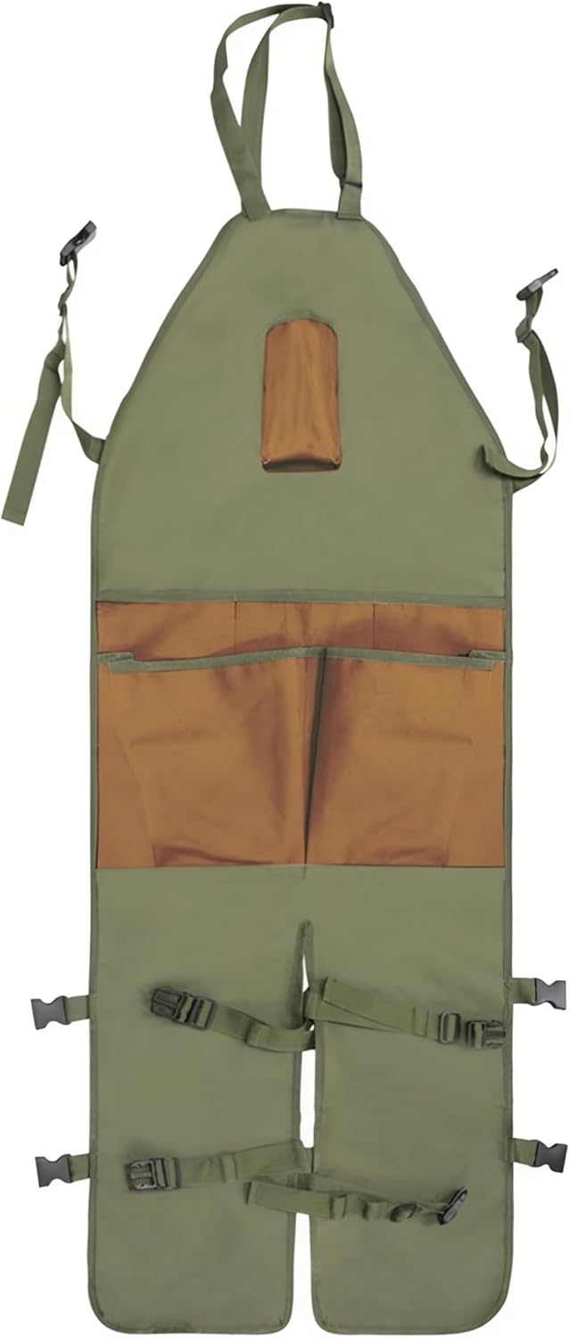 Garden apron,Apron Man,Harvest Apron with Pockets,Waterproof,Adjustable,Reinforced Knees for Mow Grass and Lawn Mowing