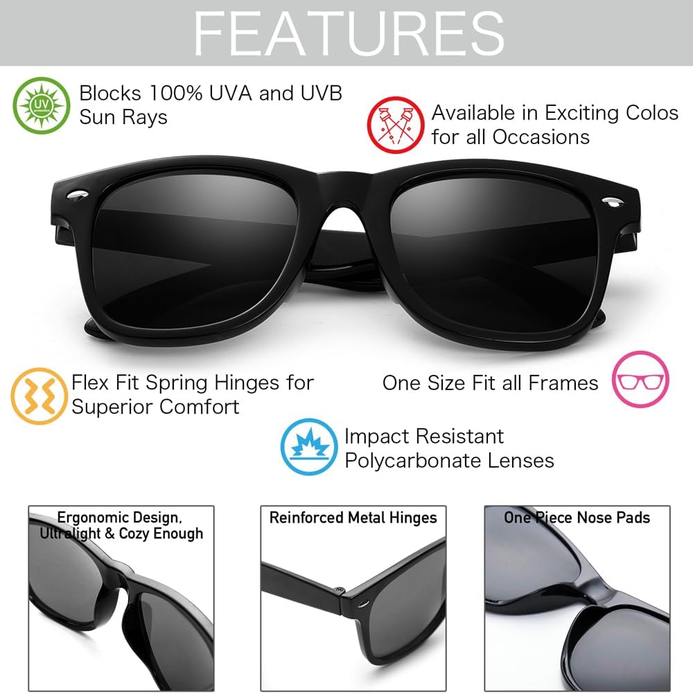Party Sunglasses Bulk - Adult Retro Plastic Pack of 12 Vintage Sunglasses for Men Women - Party Favors