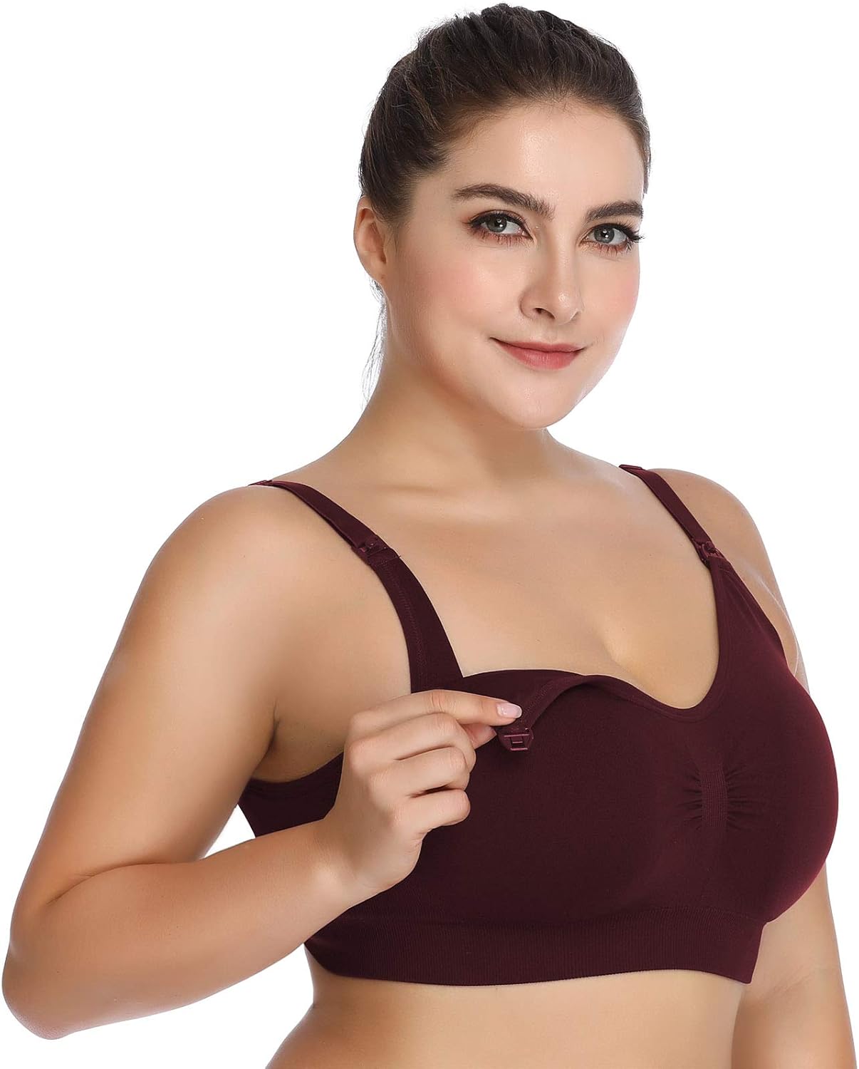 Lataly Womens Seamless Nursing Bra Sleeping Maternity Bralette for Breastfeeding Pack of 3