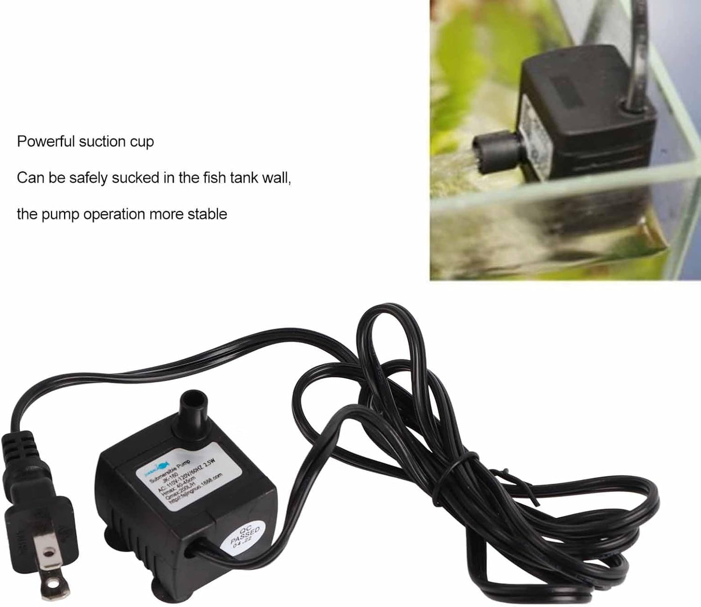 Pet Fountain Pump Replacement -Knob Design, Compatible with Many Types for Freshwater and Saltwater, Cat Water Dispenser Pump