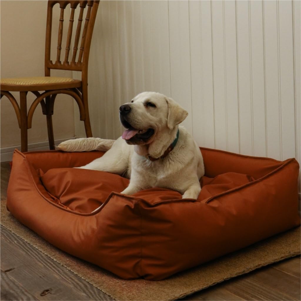 Dog Bed Creative Waterproof Kennel Pet Bed Sofa Cat Kennel Supplies Kennel Sponge Removable and Washable Comfortable Dog Bed Pet Bed (Color : Gray, Size : M:72 * 50 * 20cm) (Coffee XL:104*90*20cm)