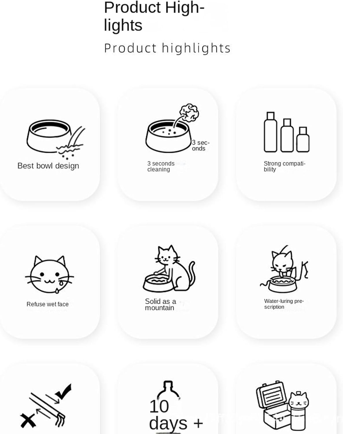 Cat Drink Dispenser Stand,Suction Cup Portable Rack | Kitten Water Bottle Basin Stand | for Puppy Kitten Small Medium Large Breed Balcony Home Travel Indoor Outdoor