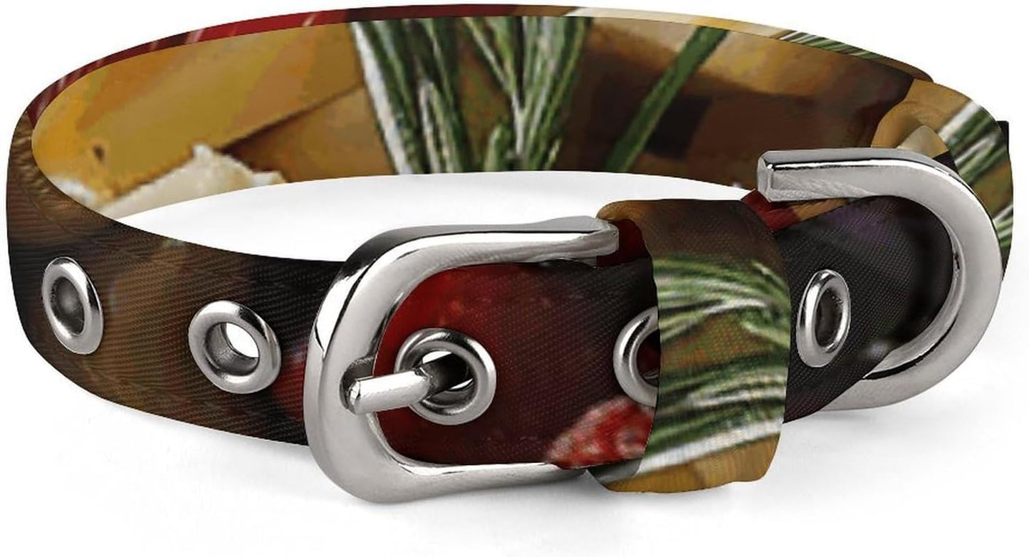 Beautiful Cheese Board Dog Collar with Buckle Adjustable Martingale Pet Collars Cute Female Male Puppy Collar Soft Waterproof Cat Collars for Small Medium Dogs