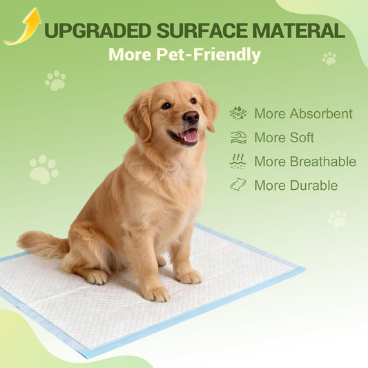 IMMCUTE 100 Count Premium Puppy Pads, 22"x23" Dog Pee Pads – Ultra-Soft Heat-Sealed, 6-Layer Leak-Proof & Super Absorbent Potty Training Pads for Dogs, Cats, Pets | Crate Training & Indoor Use, Blue