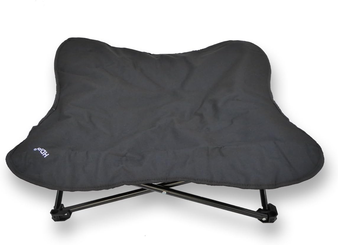HDP Elevated Padded Napper Cot Space Saver Pet Bed, Black, Medium