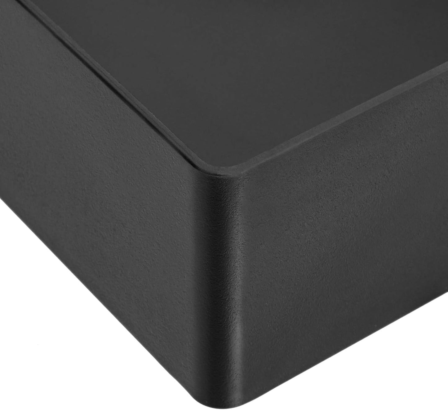 Amazon Basics Rectangular Plastic Desk Organizer Bundle, 3 Pieces with Half Accessory Tray, Small, Black