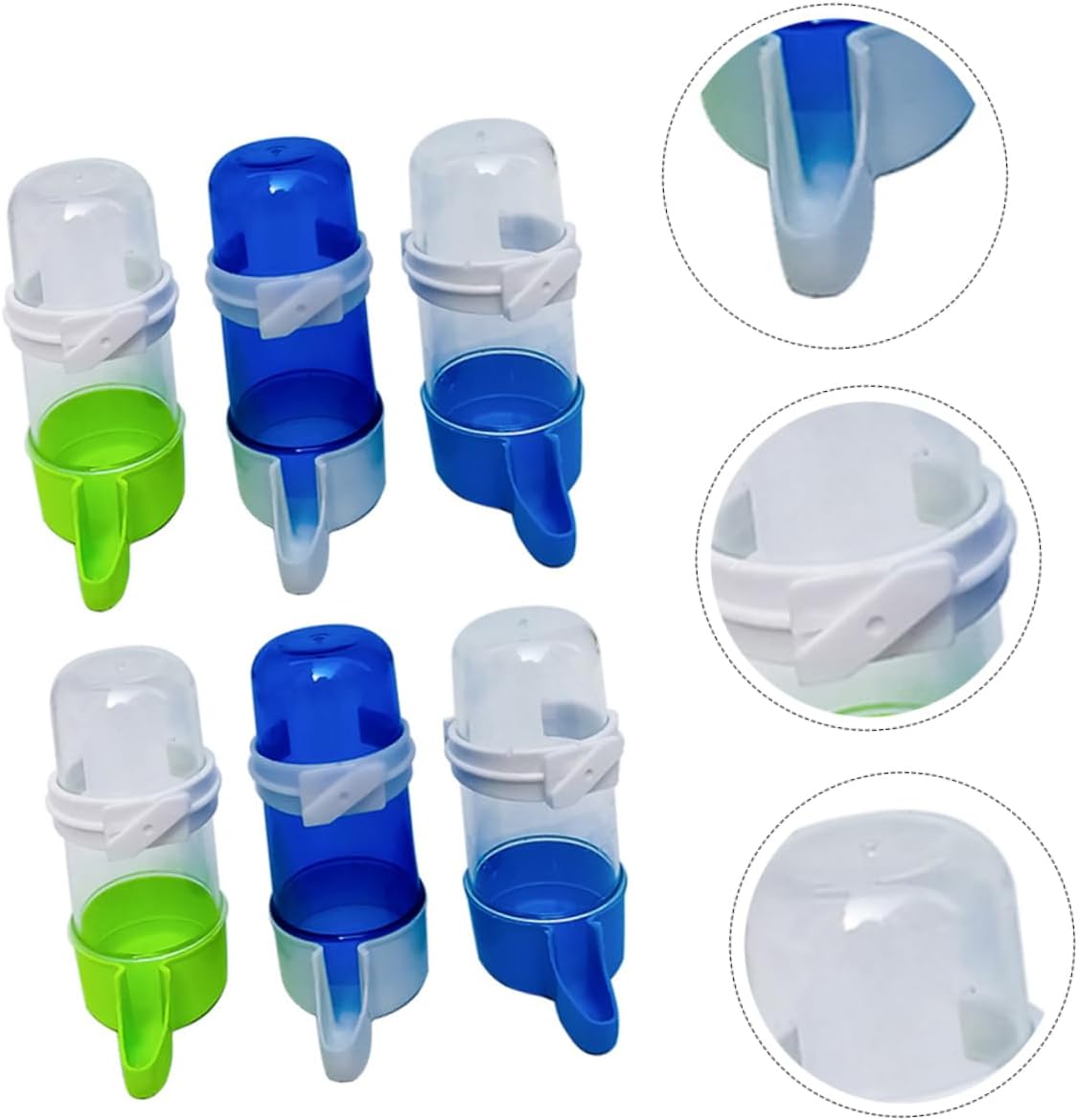 Automatic Bird Water Dispenser Leakproof Pet Drinking Fountain for Small Birds Parrots Cage Water Bowl 5.11X2.55X1.77 Inch Easy Installation Durable Hydration Solution