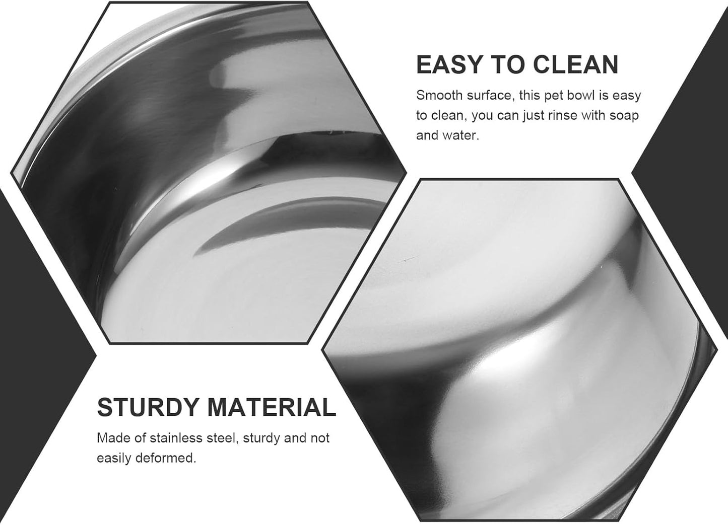 Milisten 5pcs Stainless Steel Pet Food Bowls Round Puppy Bowls Sturdy Dog Feeder Set for Indoor Feeding