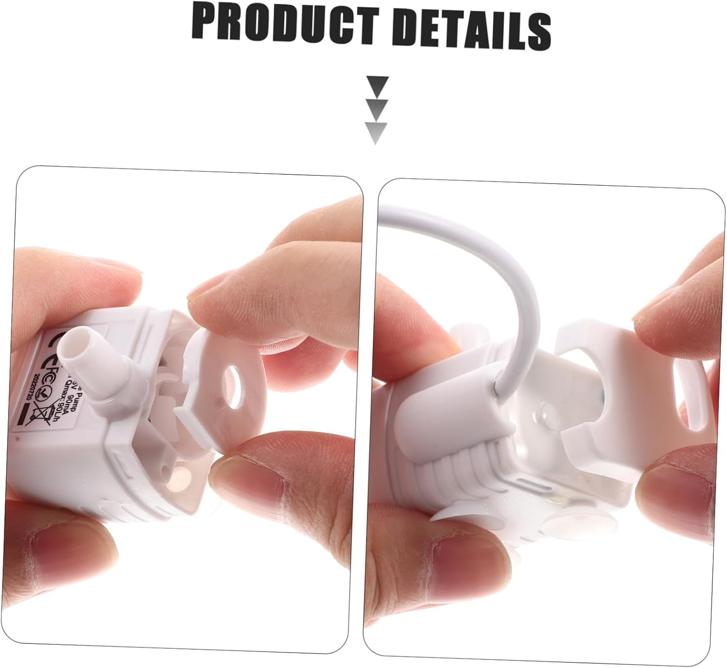 SUPVOX Cat Fountain Pump Replacement Mini Submersible Water Pump Quiet Usb Powered with Strong Suction Cup for Pet Water Dispensers and Fountains