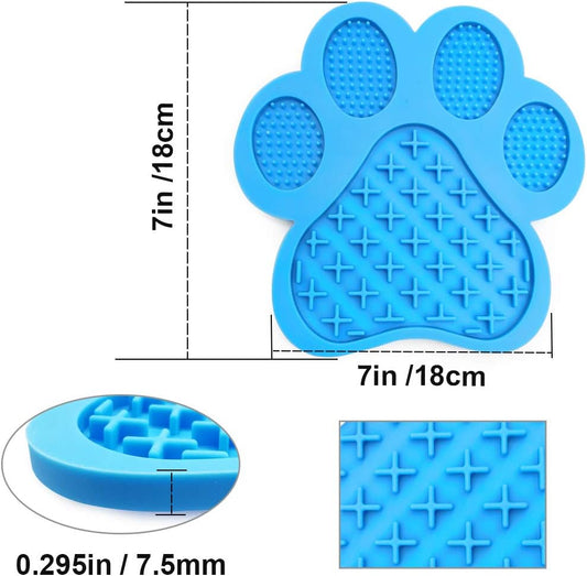 Dog Lick Pad, Dog Feeding Mats Slow Eating Pet Mat with Super Suction for Dogs Licking Peanut Butter, Pet Bathing, Grooming Training