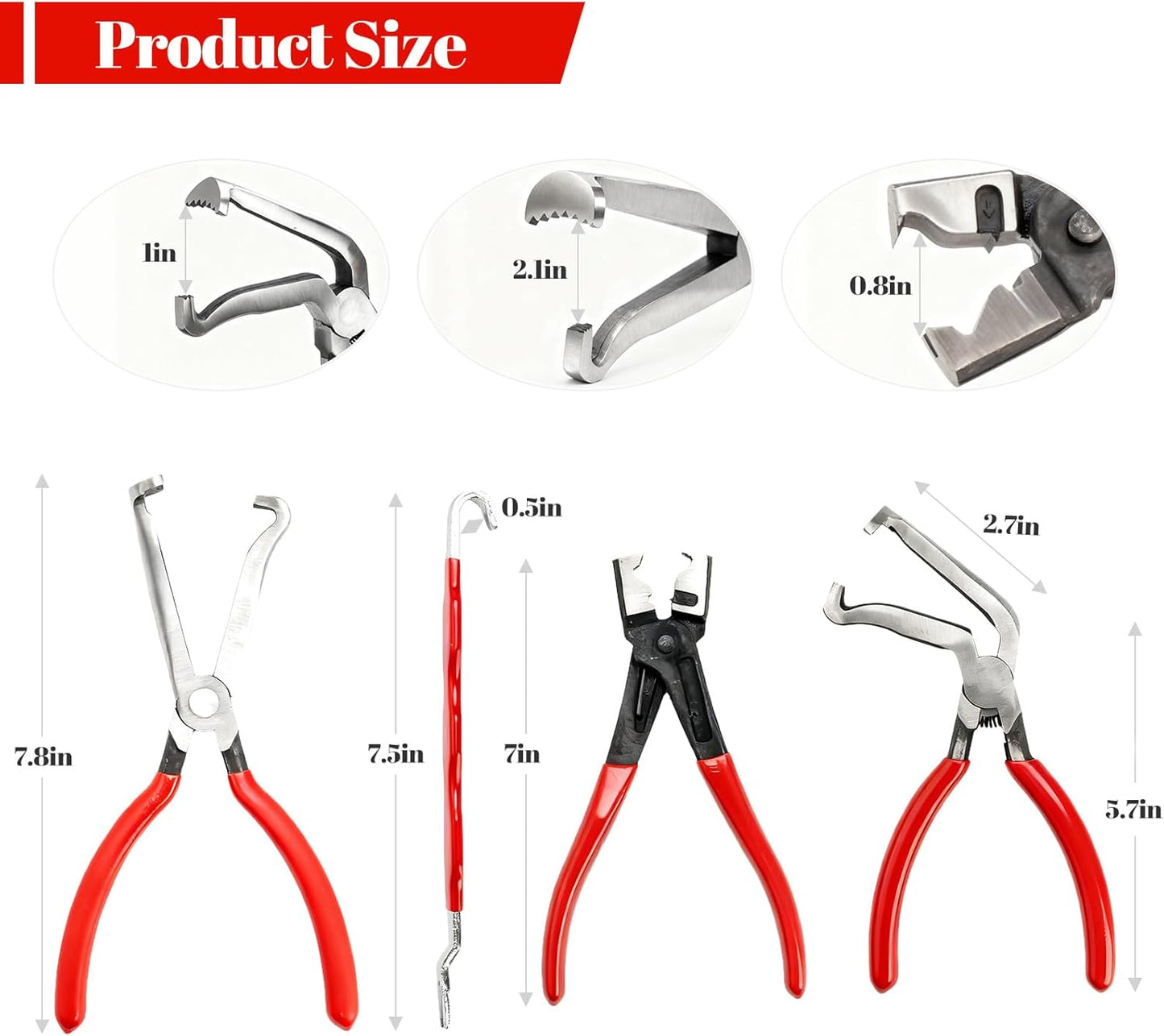 5Pcs Electrical Disconnect Pliers for Cars, Electrical Connector Separator Tool, Automotive Connector Disconnect Pliers for Cars, Trucks, SUVs