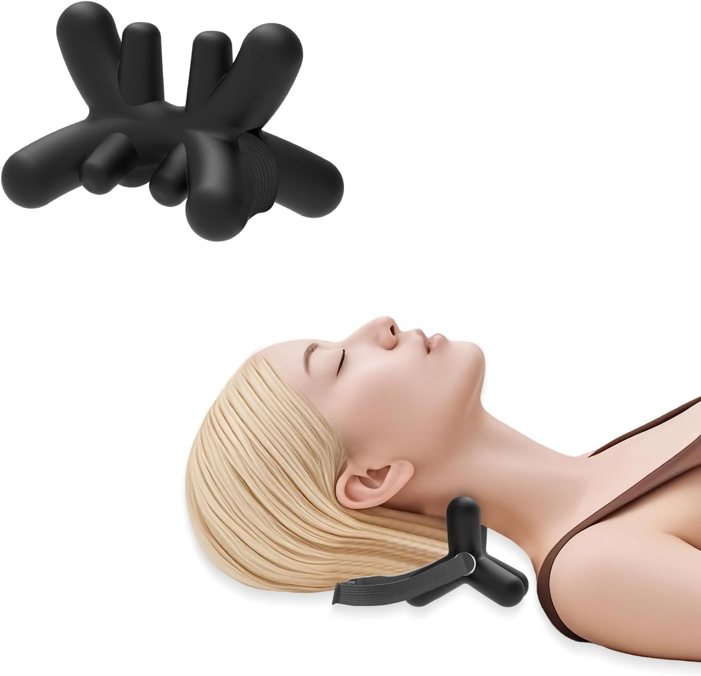 Docemel Occipital Release Tool,Neck Massager and Shoulder Trigger Point Massager for Headache Relief,Deep Tissue Trigger Point Massage Tool with Acupressure Design Targeting Hard-to-Reach Muscles