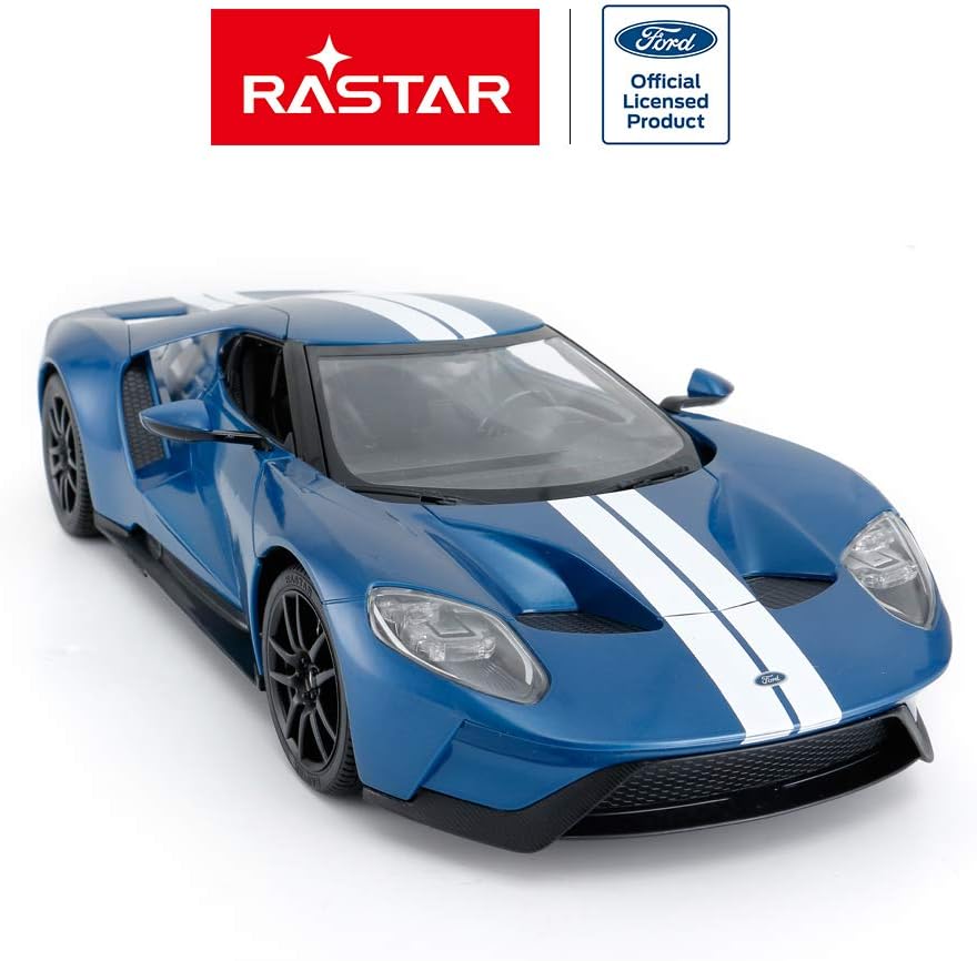 RASTAR RC Car | 1/14 Ford GT Remote Control RC Race Toy Car for Kids, Open Doors by Manual, Blue (2.4GHz)