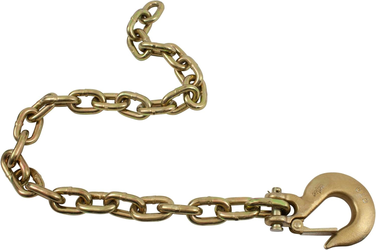Mytee Products 3/8" x 36" Grade 70 Trailer Safety Chains w/Forged Hook & Safety Clip