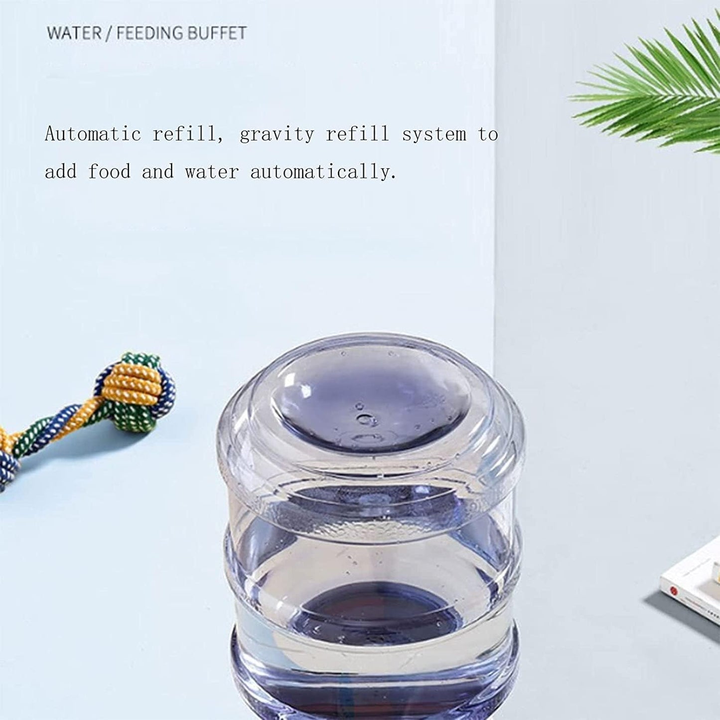 Dispenser Practical 3.8L Unplugged Automatic Pet Feeder Large Capacity Water Food Holder Dog Drinking Bowl Pet Gravity Water and Food Dispenser Supply Accessories cat Fountain (Water dispensers)