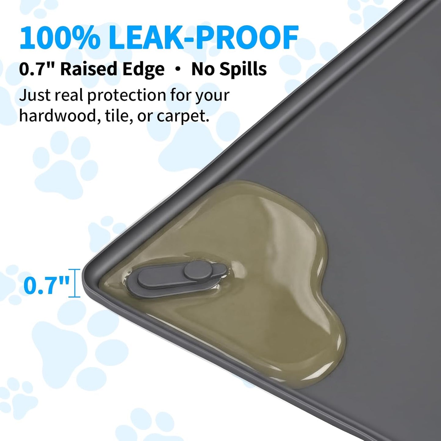 Homgaty Dog Pee Pad Holder with 4 Magnetic Corner Clips, Small 17.5x23.5 Inch Silicone Non-Slip Base Puppy Potty Training Tray, Leak-Proof Raised Edge for Home Indoor Floor Wall Protection