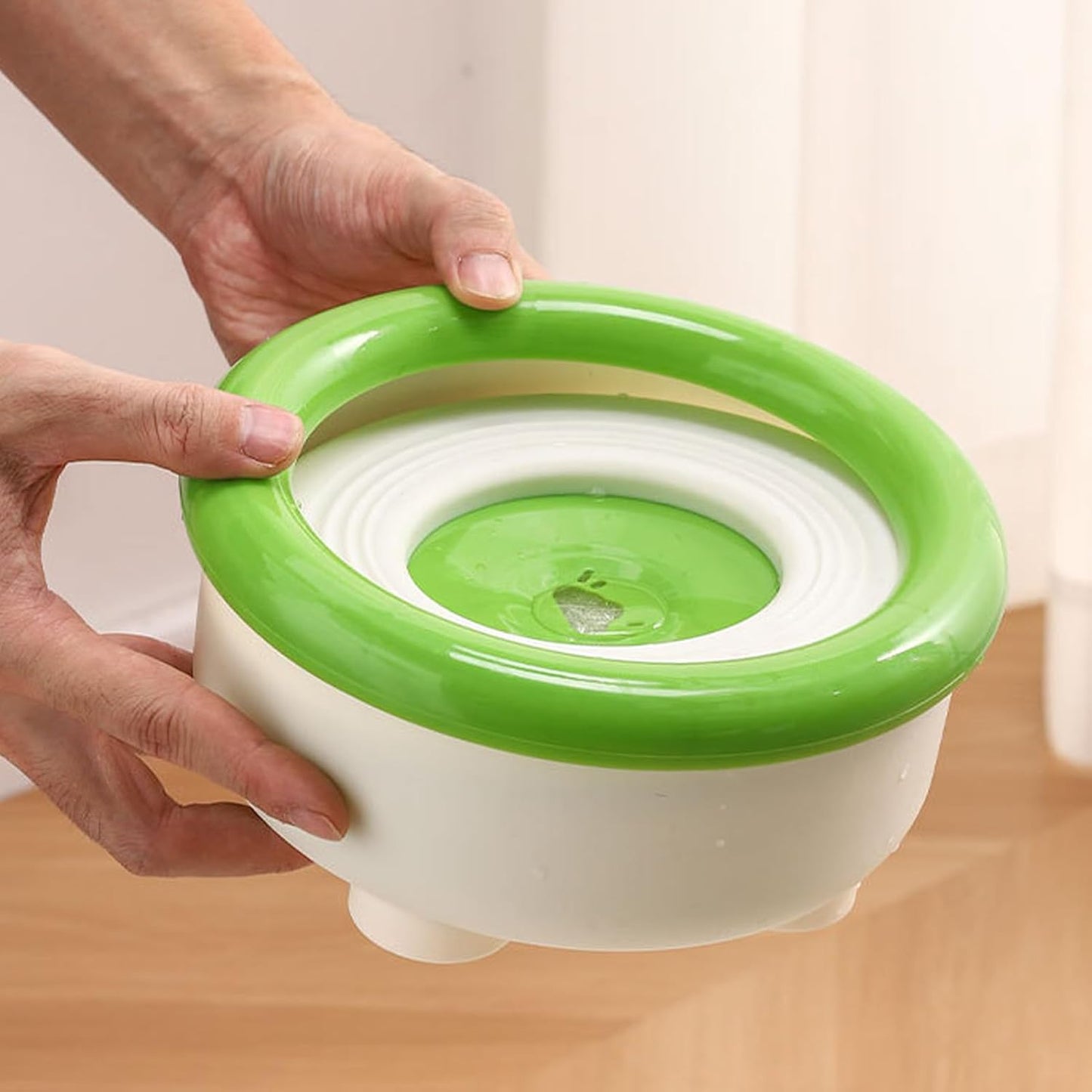 No Drip Dog Water Bowl - 1500ML Fountain Dispenser | Spill Proof Cat Water Bowl with Non-Slip Base - for Kitten Small Medium Breed Feeding Bunny Kennel Cage Outdoor Indoor Clean Floor