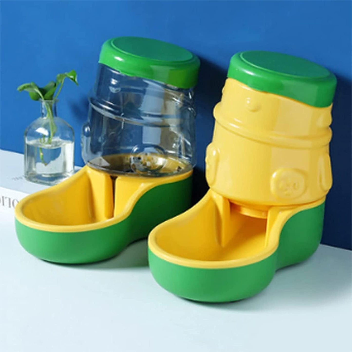 Fountain 2 Pack Automatic Cat Feeder and Water Dispenser 3.2L Unplugged Feed Water Pet Supplies in Set for Small Medium Dog Pets Pet Water Dispenser