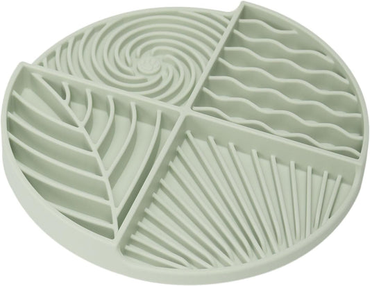 Slow Feeder Dog Bowls, Lick Mat for Dog, Silicone Dog Feeding Bowls with Suction Cups, Green