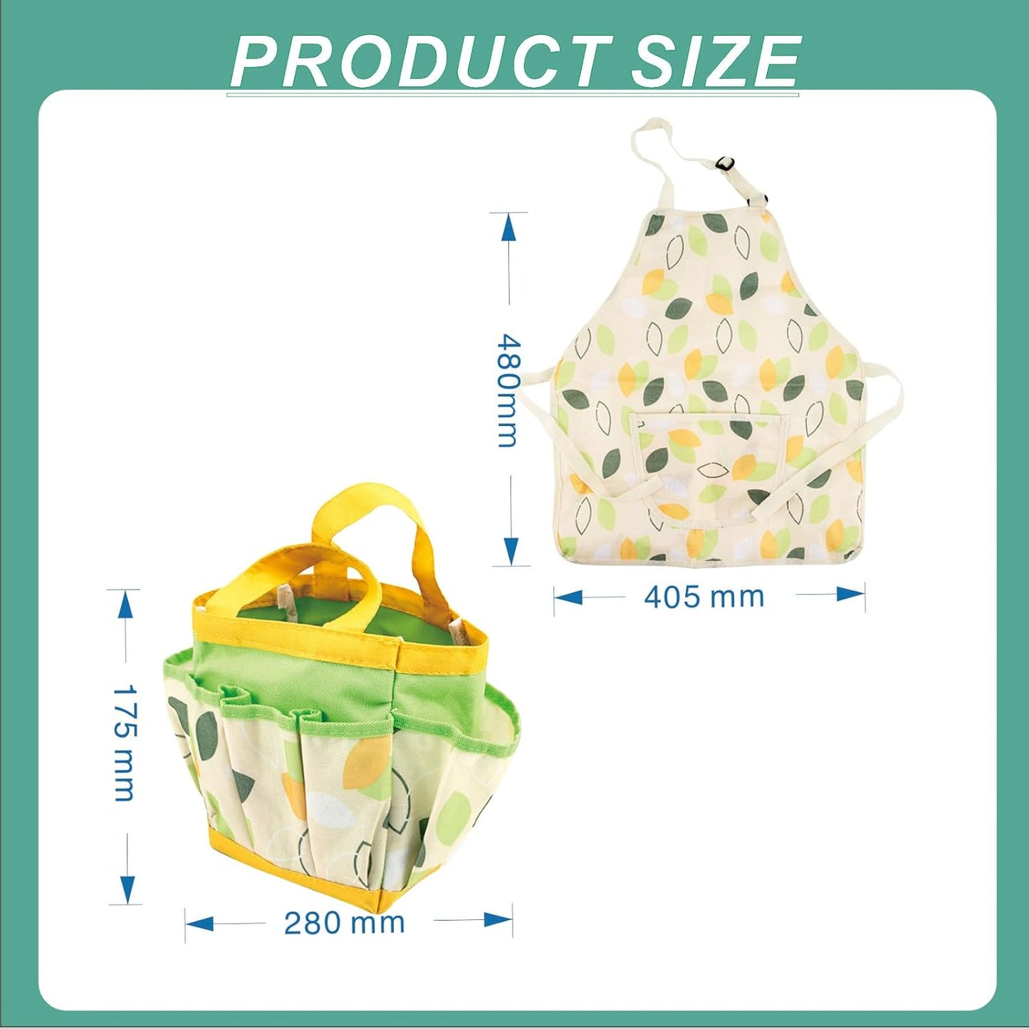 Garden Tools Set, Gardening Set Including Waterproof Apron and Garden Tool Bag, Outdoor Garden Toy Gift for Beach, Children Garden Tool for Boys Girls