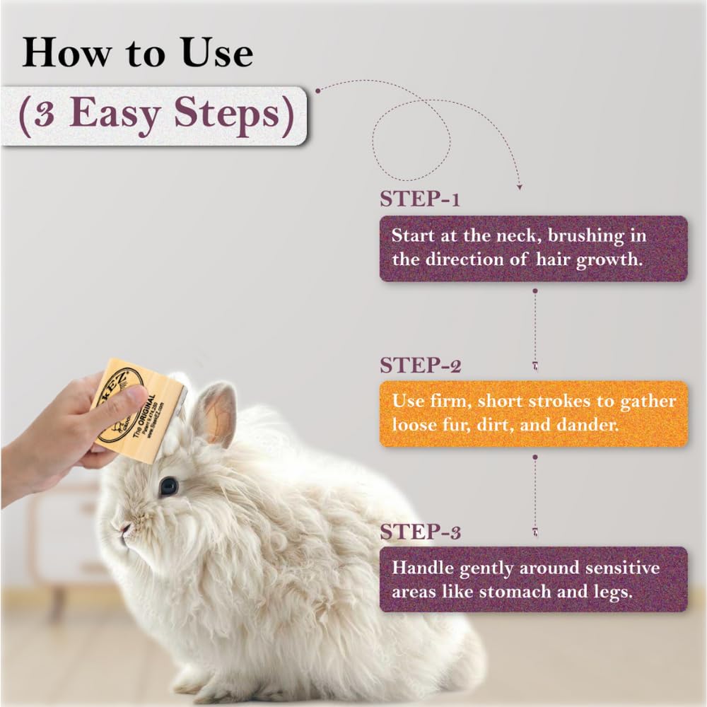 SleekEZ Cat Brush for Shedding & Cat Brushes for Indoor Cats | Pet Brush for Cats | Grooming Tool | Works for Short & Long Haired Pets | Great for All Fur Types | Made in USA | 2.5 inch