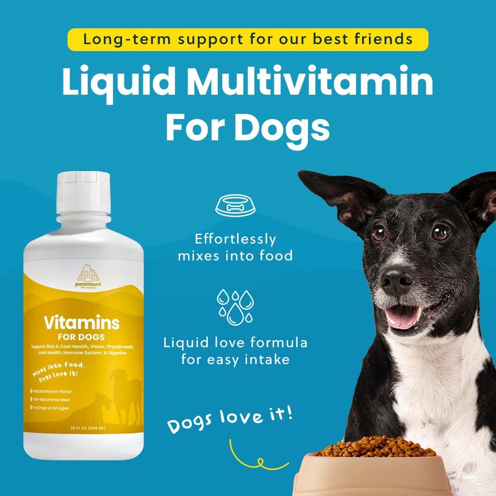Large Dog Vitality Bundle: Liquid Glucosamine & Vitamins for Joint Health and Wellness