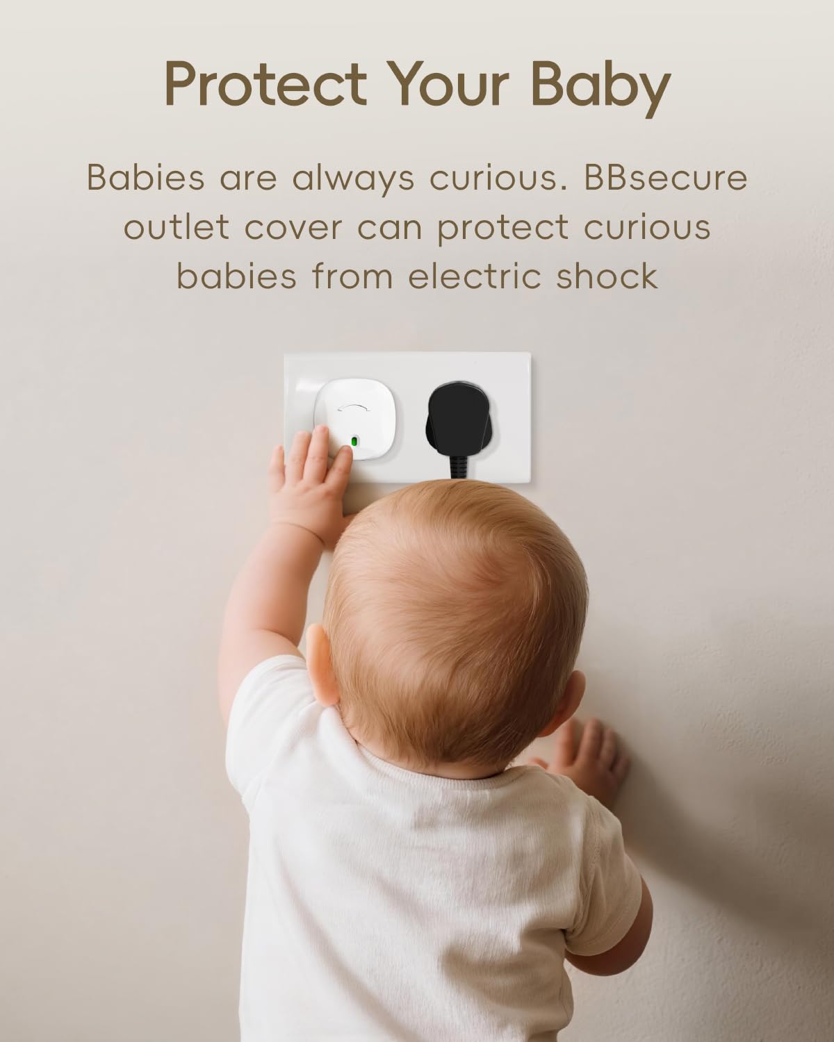 Outlet Covers Baby Proofing - 40 Pack Plug Covers Baby Proofing with Unique Rotating Design, Outlet Plug Covers to Prevent Electrical Shock, for US 3-Prong, Home, Office, School, White