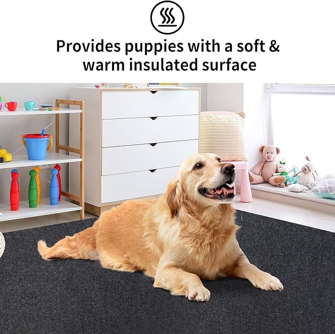 Kennel Pad Dog Crate Mat Liner, Absorbs Urine, Waterproof, Non-Slip, Washable Puppy Pee Pad for Kennel Training - Under Pet Cage to Protect Floors, Thin Cut to Fit Design (48" x 29" - 1 Pack )