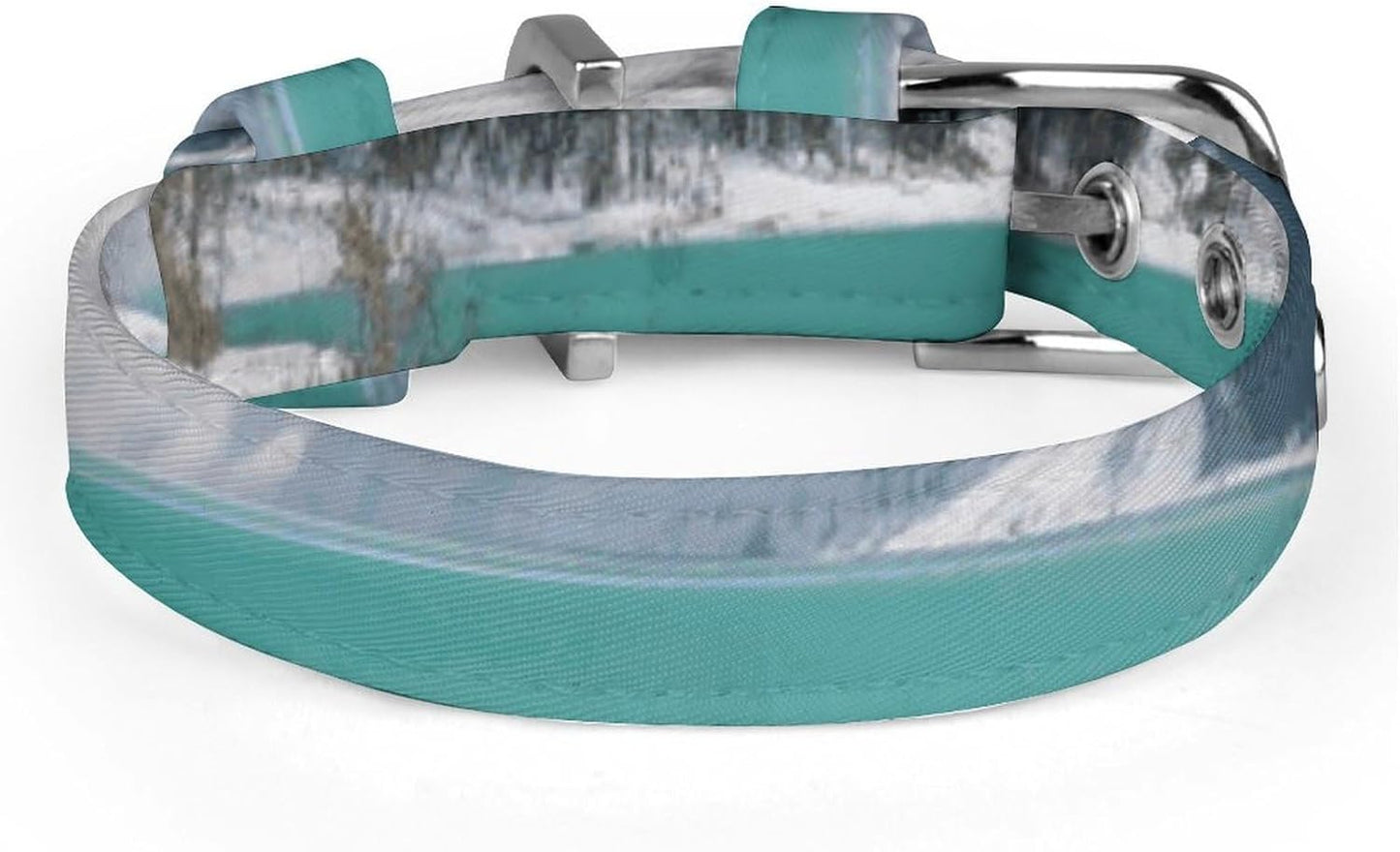 Alpine Lake View Dog Collar with Buckle Adjustable Martingale Pet Collars Cute Female Male Puppy Collar Soft Waterproof Cat Collars for Small Medium Dogs