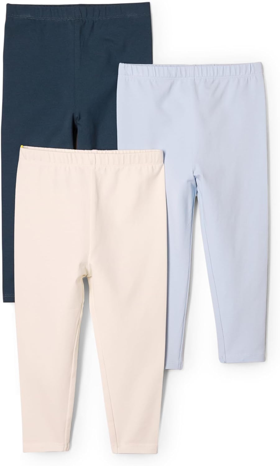 Amazon Essentials x Sofia Grainge Toddler and Baby Girls' Cotton Stretchy Leggings with Elastic Waist, Pack of 3