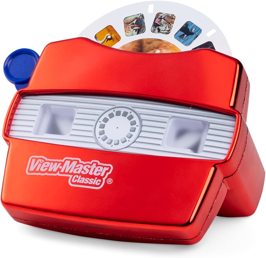View Master Classic with Discovery Kids Reels - Metallic Viewfinder with 5 Reels Included - STEM, Retro, Nature Learning Toy for Kids and Adults, Toddlers, Ages 3+