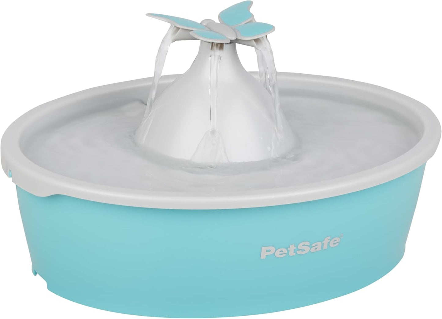 PetSafe Butterfly Cat Water Fountain with Pump & Filters - Cute Water Dispenser with 50 oz Capacity - Pump & Filters Keep Water Clean & Fresh - Filter Contains 2X More Carbon Than Other Brands