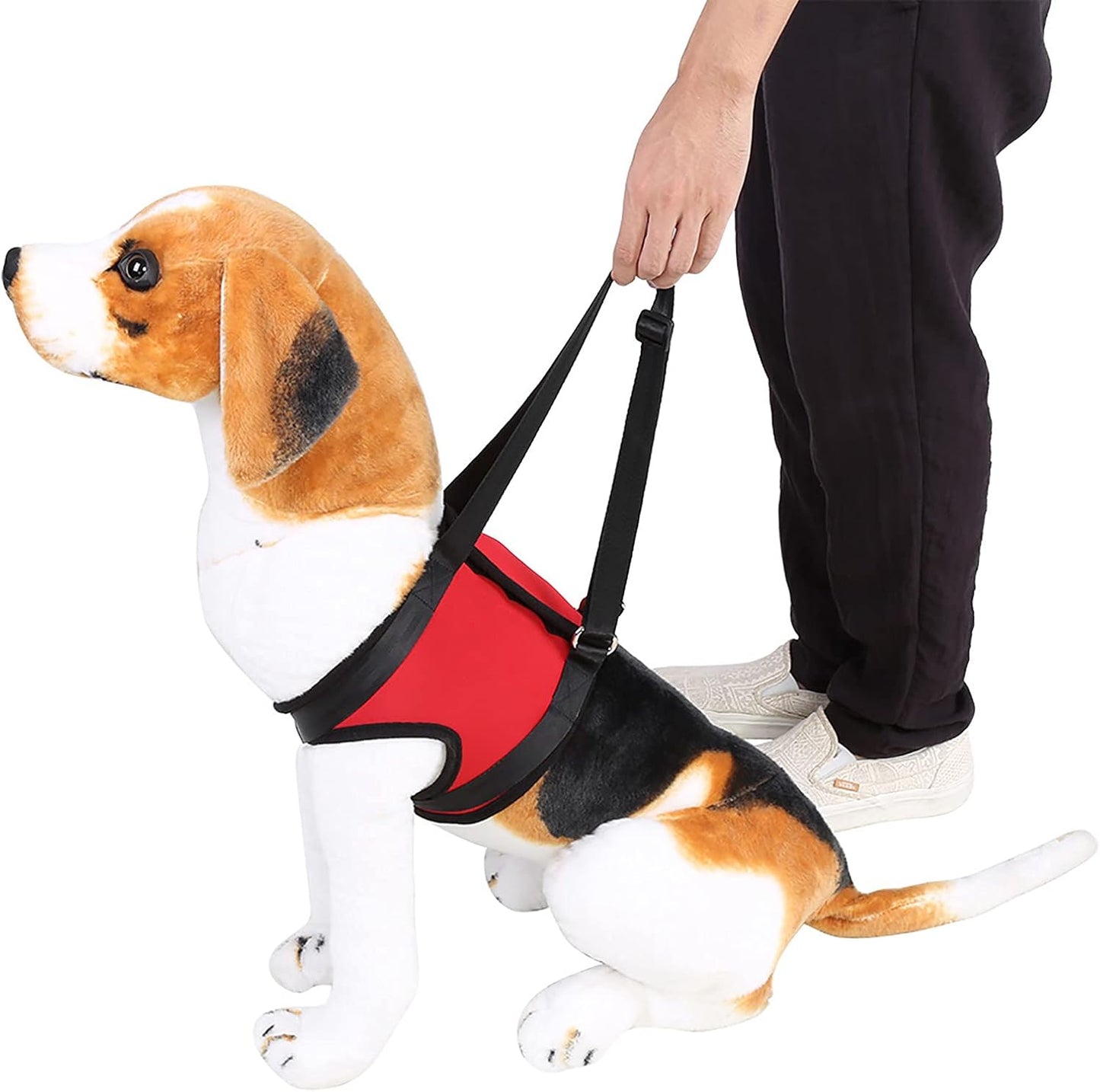 2 Types Dog Support Harness Dog Aid Harness Dog Sling Walking Aid Pulling Vest for Injured Old Dogs Front and Hind Legs (Red Front Legs M)