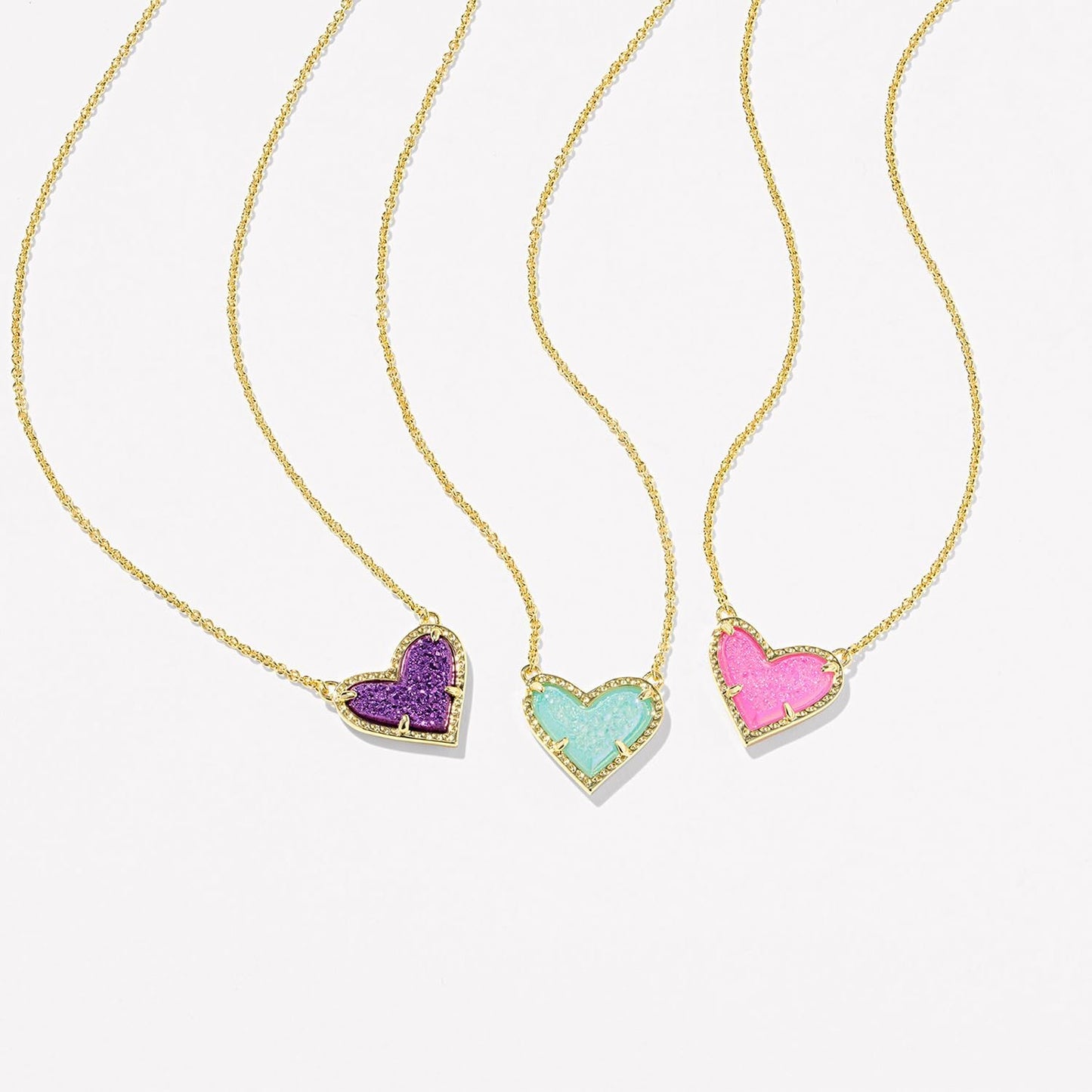 Kendra Scott Ari Heart Adjustable Length Pendant Necklace for Women, Fashion Jewelry