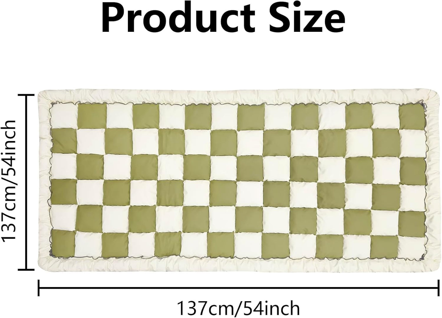 Dog Bed Mat for Car, Non-Slip Backseat Extender Pet Blanket, Plaid Leather Dog Bed Covers for SUV & Truck, Waterproof Travel Pad for Dogs, Scratch-Proof & Easy Clean (Green, 24.8 x 54 inch)