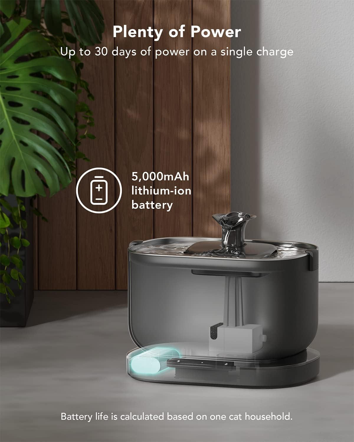 PETLIBRO 5L Wi-Fi Automatic Cat & Dog Feeder Low-Food Sensor, Freshness Preservation with APP + 2.5L Cordless Smart Cat Water Fountain with Battery Operated, Stainless Steel Tray, BPA-Free, Easy-Clean
