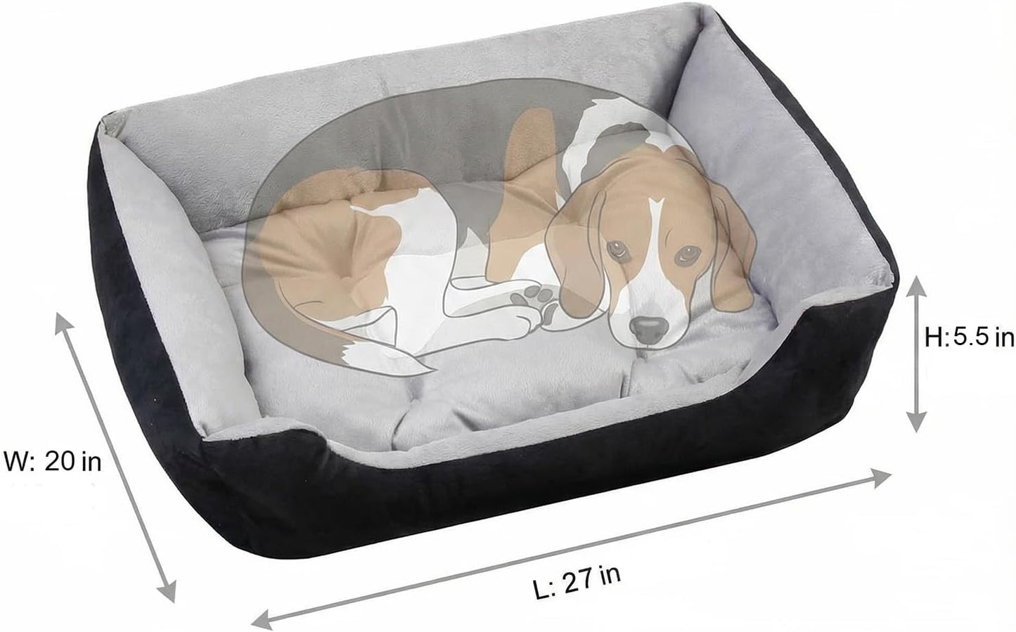 Dog Bed Medium Large Size Dogs Sleeping Mat Dog Orthopedic Foam with Bolster Washable Dogs Bed Sofa Pet Bed with Removable Cover