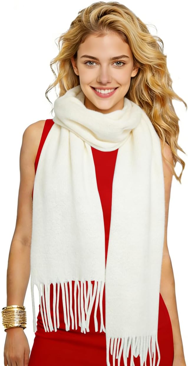 Winter Soft Long Scarf, Pashmina Shawls and Wraps, Warm Large Scarves for Men Women Evening Dress Wedding