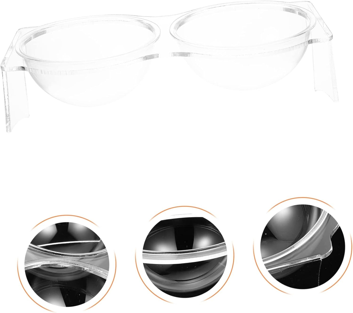 TOYANDONA Elevated Double PET Bowls Acrylic Cat and Dog Food Water Bowl Set Neck Protective Feeding Station for Cats and Kittens Sturdy and Easy to Clean