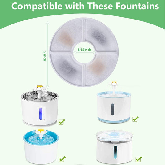 16 Pack Cat Water Fountain Filters of Pet Fountain Replacement Filter,for most 81oz/2.4L Automatic Pet Cat Dog Water Fountain Dispenser