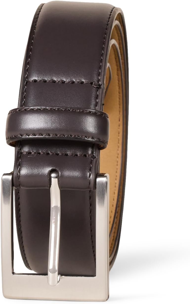 Amazon Essentials Men's Leather Belt, Classic Style