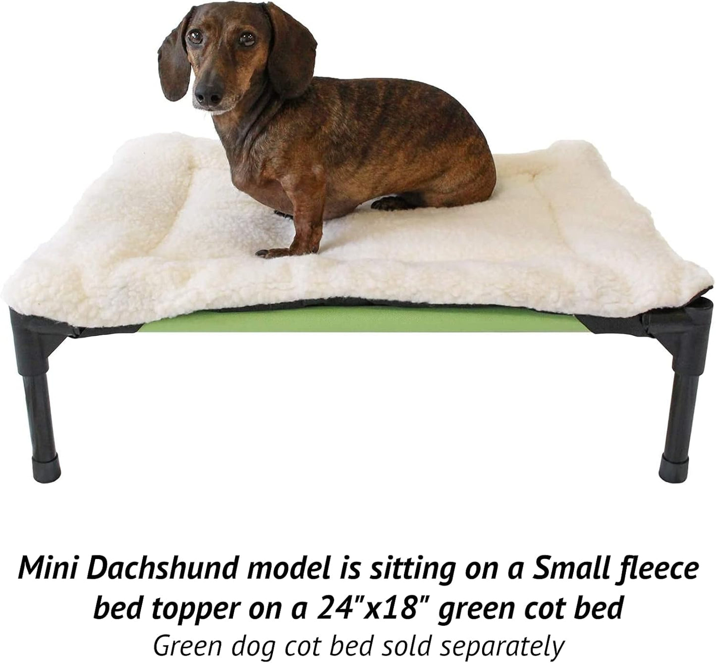 Midlee Fleece Dog Bed Topper for Dog Cot Beds (Large)