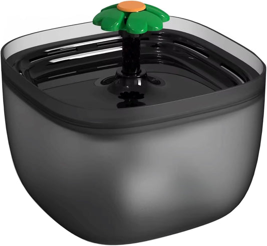 Pet Water Fountain W7, 67oz / 2 Liters Automatic Cat, Dog Water Fountain Pet Water Dispenser Ultra-Quiet Water Pump 360-degree Waterfall Shower, Automatic Pet Water Fountain, Small, Black