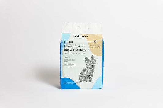 KOCHO Leak-Resistant Dog & Cat Diapers Small, Gentle Fit, Maximum Protection with Leak Guard