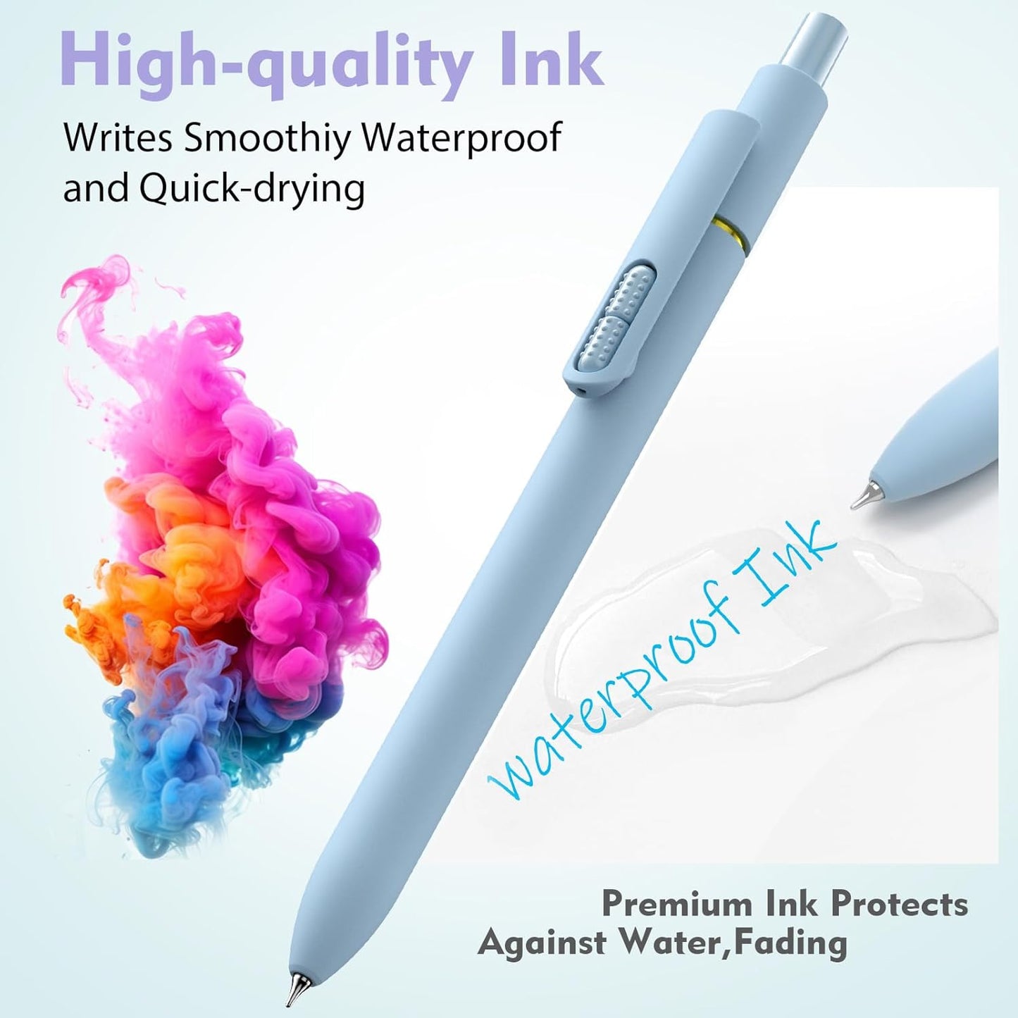 8 Pack Colorful Gel Ink Pens，Quick-Dry 0.7mm Fine Point Fidget Pens for Smooth Writing, Journaling & Drawing, Aesthetic Morandi Color Pens for Women, School & Office Supplies (Morandi Colors)