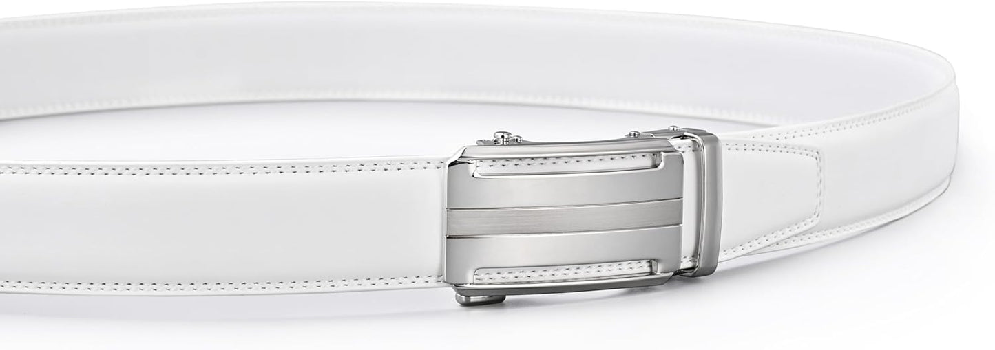 Men's Belt, Ratchet Dress Casual Belt with Adjustable Automatic Buckle Trim to Fit